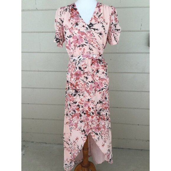 Standards & Practices Summer Floral Maxi Dress Size Medium Pink Fit and Flare - Picture 4 of 12